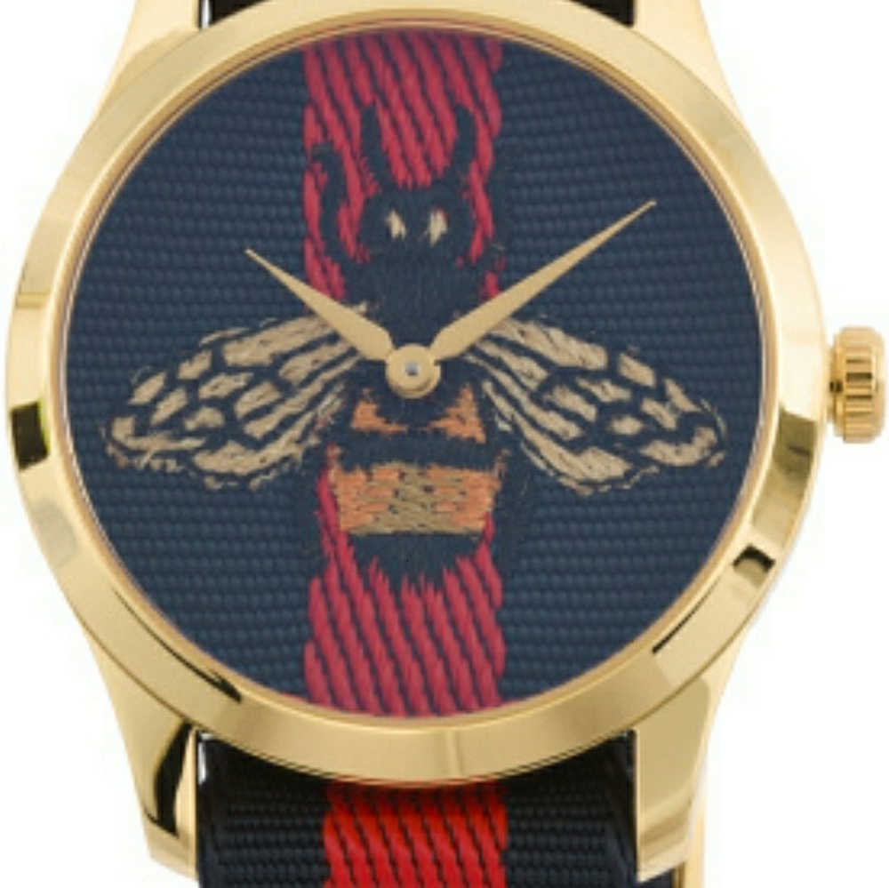 Swiss made G nylon unisex Gucci bee strap watch